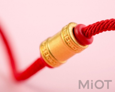 Золотий браслет Xiaomi LuckyME Gold  beads bracelet 17 см 2.1 г Red